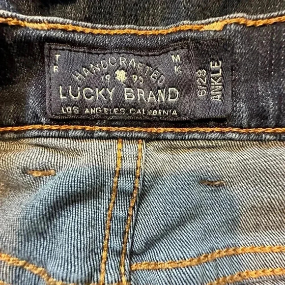 Lucky Brand Womens Sweet N Low Bootcut Ankle Jeans Sz 6 / 28 (31 x 30) Med Denim - Picture 9 of 14